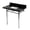 Black Granite / Polished Chrome, variant on Kingston Brass KVPK36227K380 Imperial 36" Black Granite Console Sink with Stainless Steel Legs (8-Inch, 3-Hole), Black Granite/Matte Black