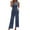 Navy, variant on AOOCHASLIY Womens Jumpsuits Summer Clothes Women's Summer Slimming Straps One Shoulder Pleated High Waist Casual Leg Pants Printed Jumpsuit Romper