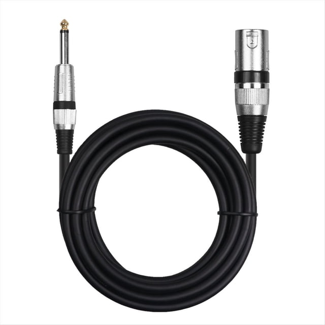 Cable de Audio para Micrófono de 6,35 mm Macho A XLR Macho para Altavoz, Guitarra, Amplificador, Transmisión de Sonido de Alta Calidad, 16,4 Pies