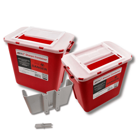 1pc Biohazard Container with Holder (2 Gallon)