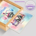 thumbnail image 4 of Happy Birthday Cute Puppy Pitbull with Cake Gifts Party Hat Acrylic Plaque with Wood Photo Frame Box Terrier Dog Lover Light Box - 00029, 4 of 5
