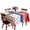 colorful, variant on Cififendec 4th of July Tablecloth, 78.74"×55.12", Red White Blue Stripe & Star Block Print, Rectangular Decorative Cover for Independence Day BBQs and 250th Anniversary Celebrations