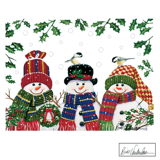 Festive Snowman Trio Garage Door Magnets Holiday Outdoor Decoration Walmart Com