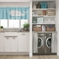 thumbnail image 5 of LALILO Kitchen Curtain Valance Blue Happy Whale Ocean Whale Rod Pocket Window Curtain 52"x 18" Set of 2, 5 of 5
