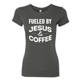 thumbnail image 2 of Fueled by Jesus and Coffee Funny Christian | Womens Inspirational/Christian Slim Fit Junior Tee, Dark Grey, 2XL, 2 of 3