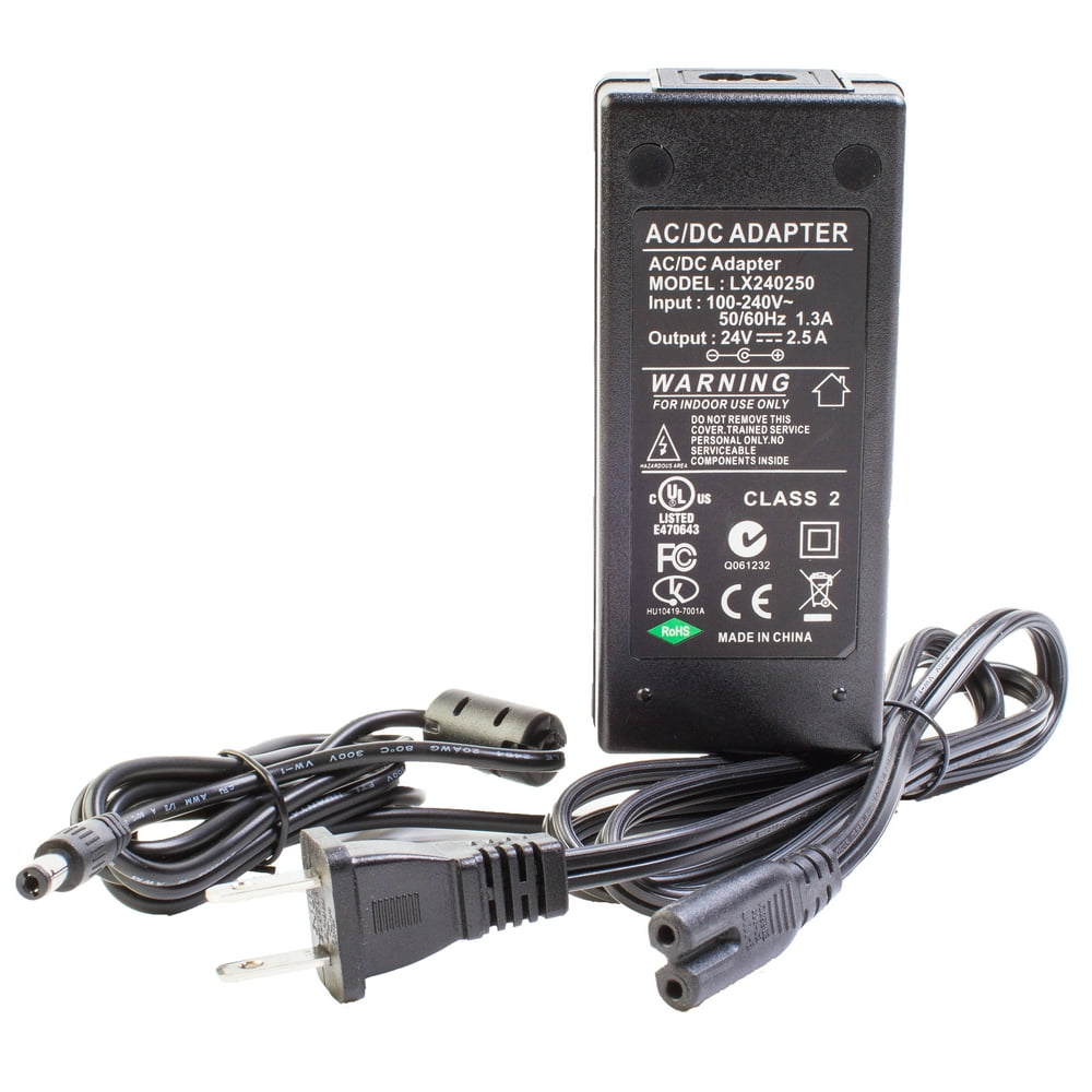 UL Listed AC 100240V to DC 24V 2.5A 60w LED Light AC Adapter High
