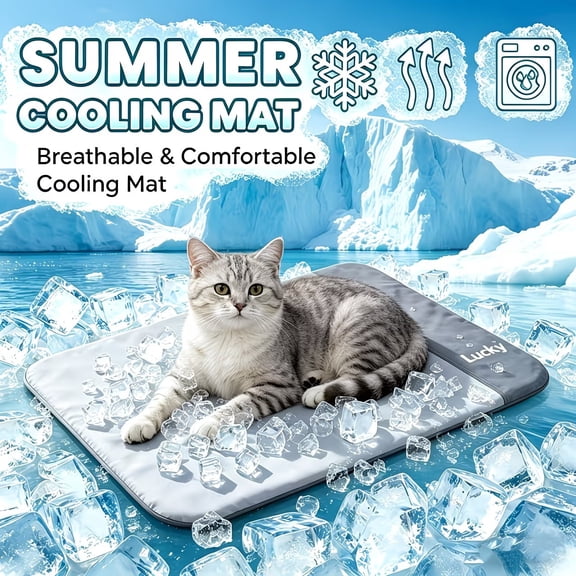 Pet Cooling Mat for Dogs & Cats - Bite-Proof, Washable, Chewproof, Breathable Summer Bed