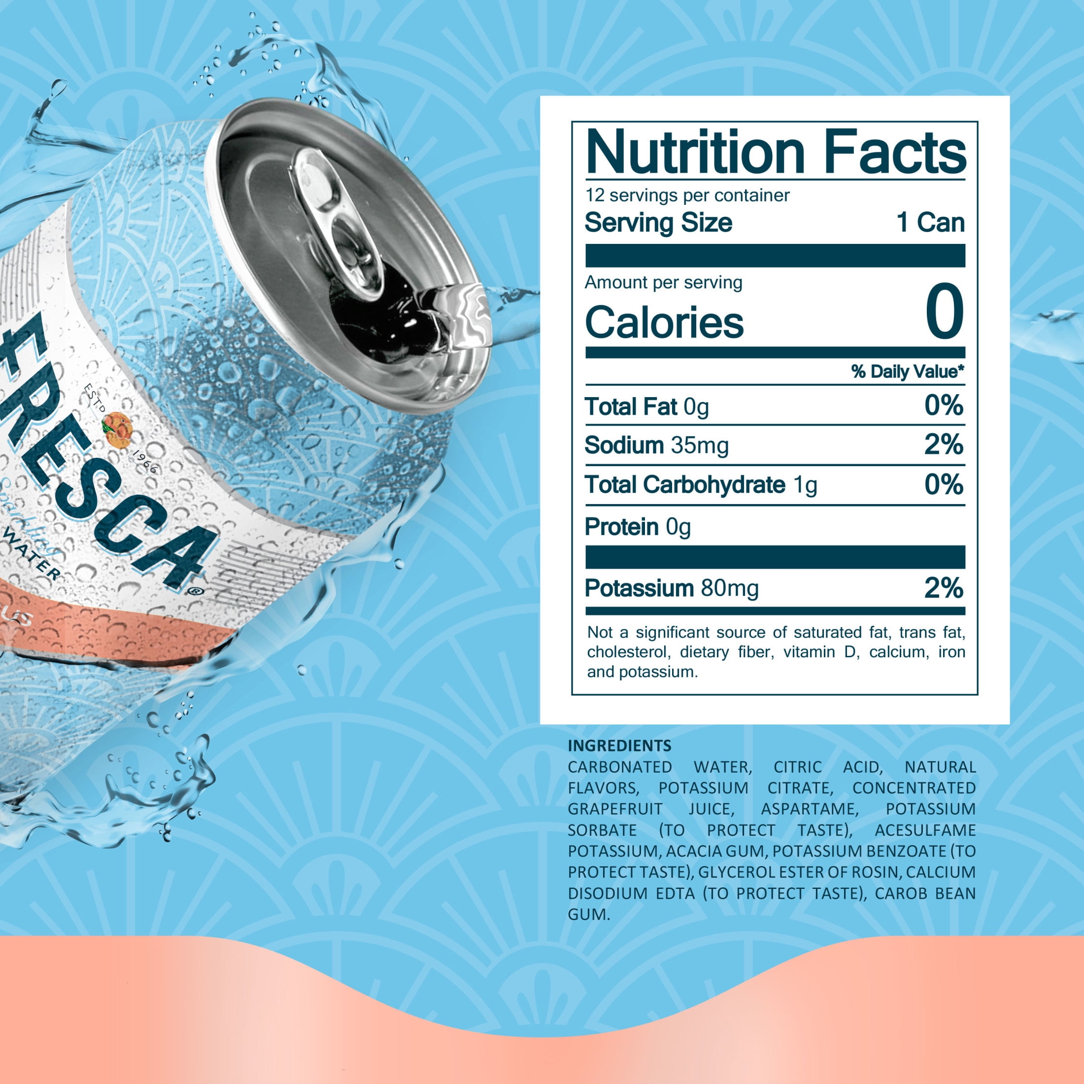 Fresca Peach Soda Pop Fridge Pack Cans, 12 fl oz, 12 Pack