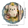 thumbnail image 4 of Whimsical Metal Hanging Wind Spinners & Chimes - Cute Animal Design with Colorful Fruits & Vegetables for Yard & Garden Decor, 4 of 6