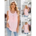 thumbnail image 7 of SLADYGLO Women Scoop Neck Buttons Decorative Sleeveless Cutout Tank Top, 7 of 7