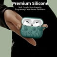 thumbnail image 4 of Comvin Flower Engraved Case for AirPods Pro Case 2nd 1st Generation Case/AirPod Pro Case Cover, Cute Soft Silicone Skin Full Protective Cover for Apple Airpods Pro 2 Case, PineGreen, 4 of 8