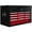 Black, Red, variant on HOMCOM 6 Drawer 24" Metal Tool Box with Top Case, Ball Bearing Slides