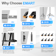 thumbnail image 3 of EMART Photo Backdrop Stand 10 x 7 ft, Adjustable Metal Photography Background Support System Kit, 3 of 8