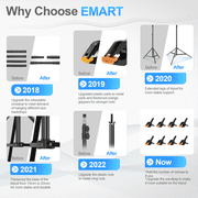 EMART Photo Backdrop Stand 10 x 7 ft, Adjustable Metal Photography Background Support System Kit