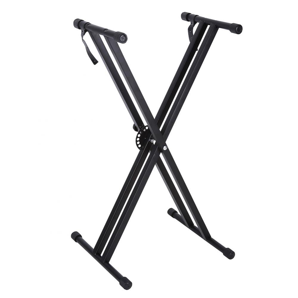 Tebru Keyboard Stand, Portable XStyle Keyboard Stand Double Braced