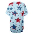 thumbnail image 3 of HEILAU Independence Day Shirts for Women American Flag Graphic T Summer Tops Short Sleeve V Neck T Shirt Print Side Slit Tunic Patriotic Tops, 3 of 6