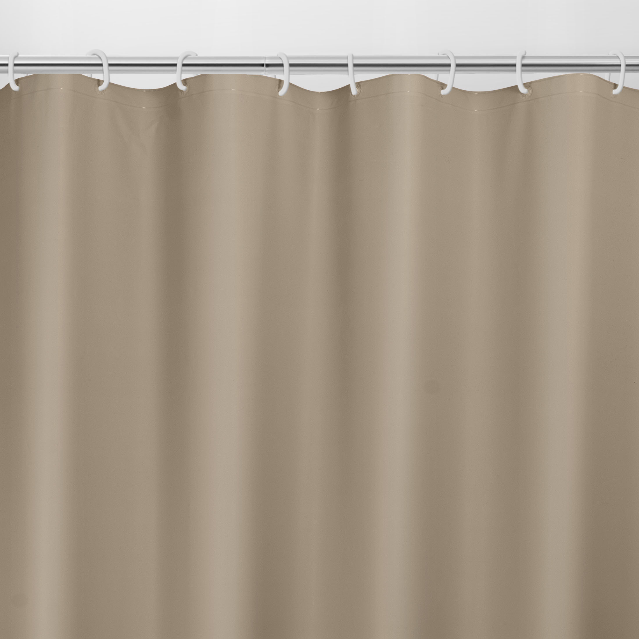 Light Weight PEVA Shower Curtain Liner, Weighted Magnetic Hem, Brown, 70" x 71", Mainstays - image 4 of 7