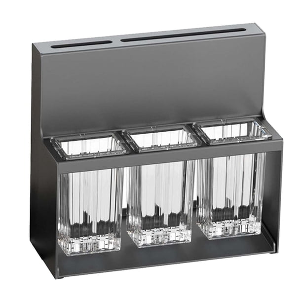 Porta cuchillos y porta utensilios con múltiples ranuras de acero al carbono independiente para gris