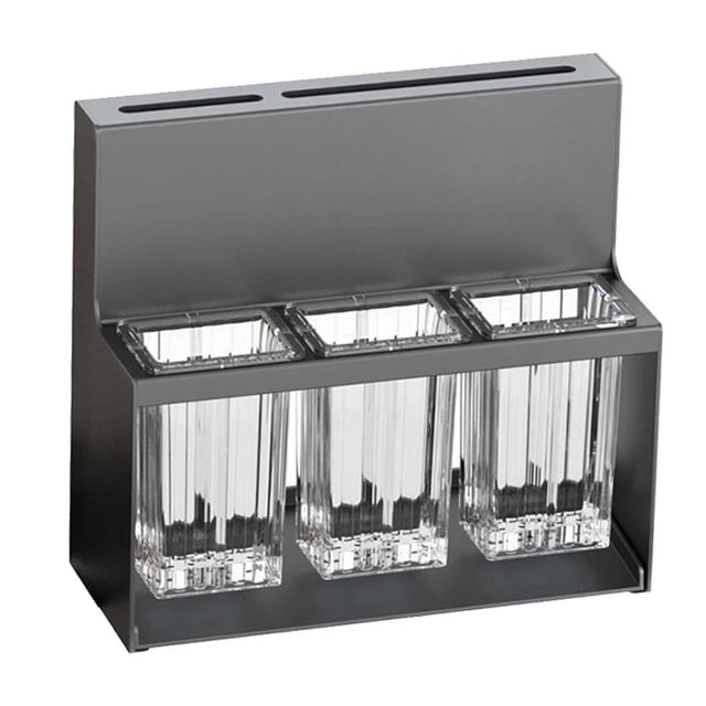 Organizador de utensilios de cocina moderno universal antideslizante para bloque de cuchillos de mostrador gris