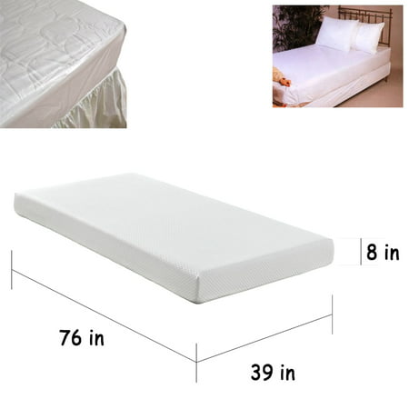 Twin Size Bed Mattress Cover Plastic White Waterproof Fitted Protector Mite