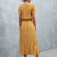 thumbnail image 4 of Vestido cruzado estampado floral,Vestido cruzado floral para mujer Vestido floral con cuello en V Vestido cruzado de verano con cuello en V Diseño exquisito, 4 of 6