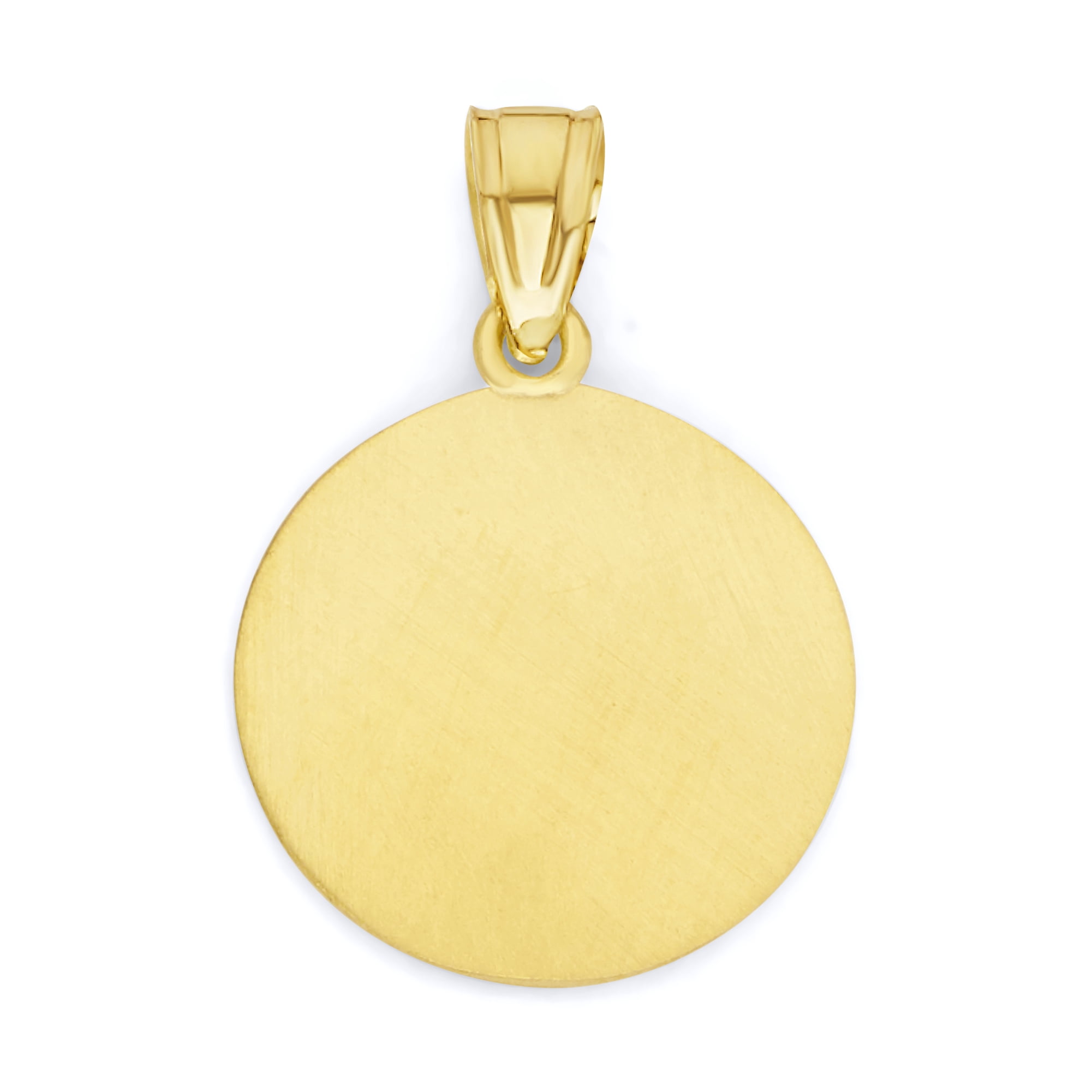 10k Gold Two Tone Saint Michael Medallion Necklace, Religious Jewelry Gifts for Men