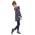 thumbnail image 4 of Arshiner Little Girls Outfits Cute Clothing Sets Long Sleeve 2pcs Pants Sets with Pockets Navy Blue 6-7 Years, 4 of 8