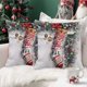 thumbnail image 4 of Herunwer Throw Pillow Cover Pine Tree Merry Christmas Bear Elk Snowflake Cotton Linen Throw Pillow Case Cushion Cover for Sofa Bed Couch Home Decorative Square, 4 of 6