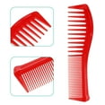 thumbnail image 4 of Unique Bargains 2 Pcs Anti Static Hair Comb Wide Tooth for Thick Curly Hair Hair Care Detangling Comb Red, 4 of 7