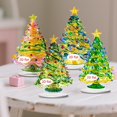 thumbnail image 4 of Lunxisen 1 pcs Tabletop Mini Christmas Tree Artificial Mini Xmas Miniature Pine Christmas Tree with Linen Base for Xmas Holiday Decorations Indoor Home Kitchen Dining Table, 4 of 6