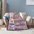 thumbnail image 7 of To My Daughter Blanket Gifts For Kids Adults - Lightweight Throw Blanket For Bedroom Living Room Decor Soft Fuzzy Fleece Cozy Plush Bed Couch 40"X30", 7 of 7