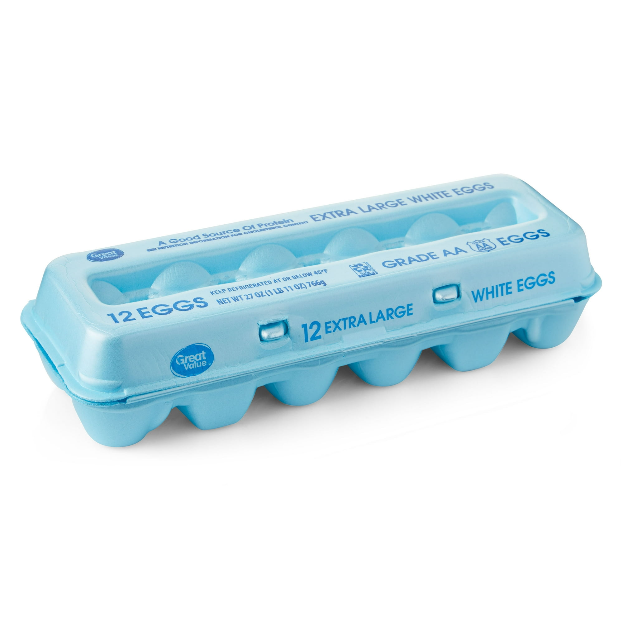 Great Value Extra Grade AA Large Eggs, 12 Count
