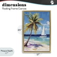 thumbnail image 4 of Stupell Industries Coastal Sailboat Delight with Palm Tree Gold Floating Frame Canvas Art, 17 x 25, by Petals Prints Design, 4 of 8