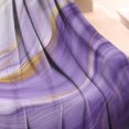 thumbnail image 3 of Purple Gold Marble Pattern Blanket,Comfortable Soft Flannel Throw Blanket,All Season,Warm Lightweight Blankets for Sofa Bed Couch Living Room Chair,30"x40", 3 of 4