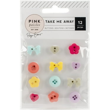 Take Me Away Plastic Buttons 12/Pkg-