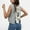 Gray, variant on Women's Sleeveless Knit Vest with Back Bow Tie Accents and Open Back Detail - Large, White