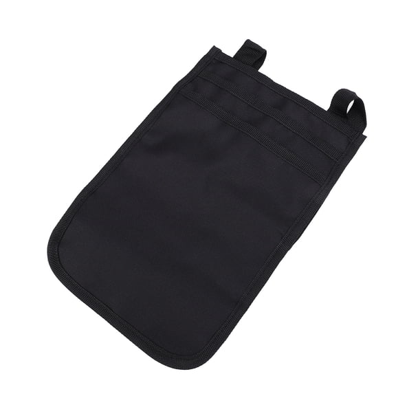BIMZUC Universal Crutch Bag 3 Pockets Lightweight High Stability Easy Access Crutch Accessories Storage Pouch for Walking Canes, Black, 7.87 x 7.08 inches / 20 x 18 cm