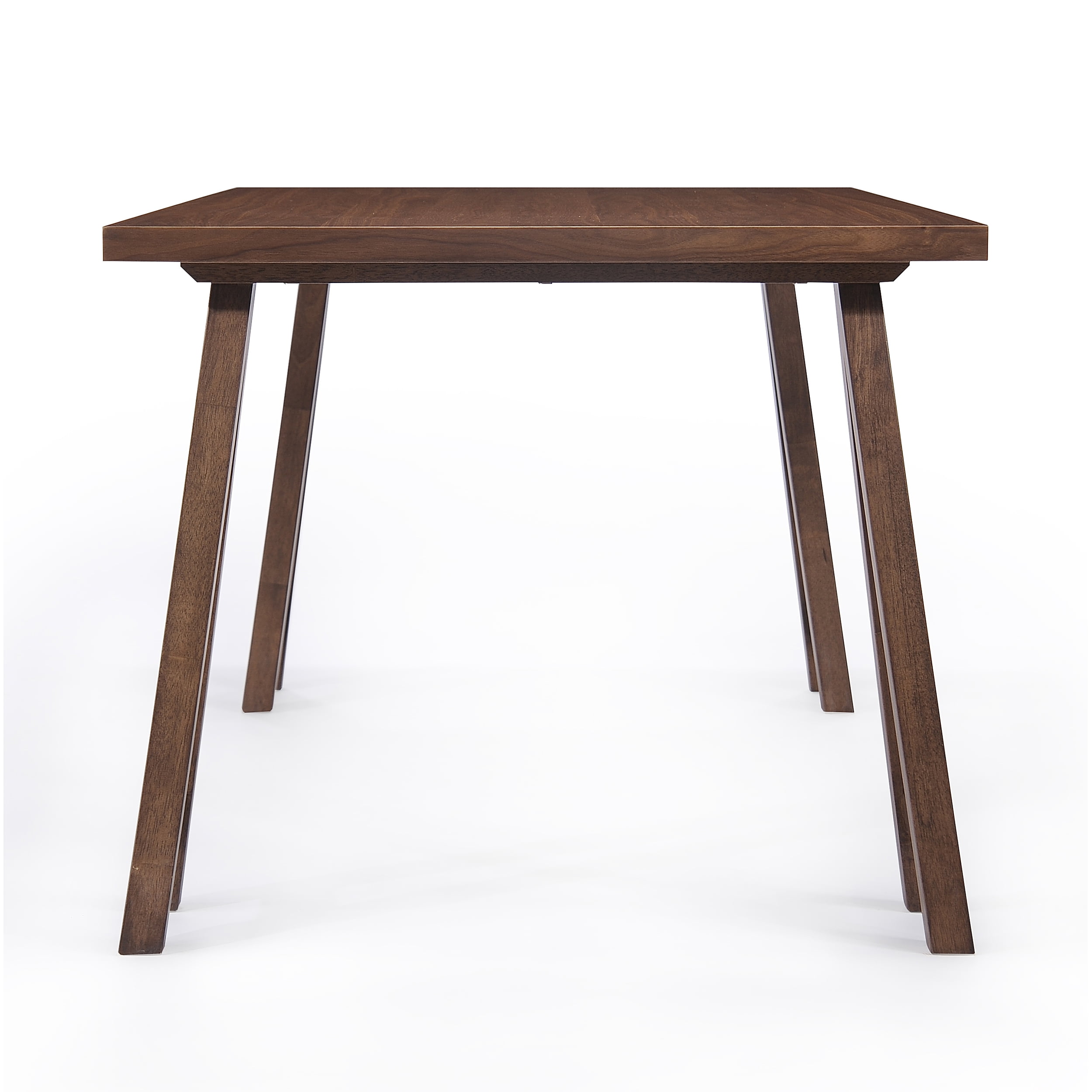 Noble House Sadie Rubberwood Dining Set, Light Beige, Natural Walnut