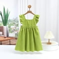thumbnail image 2 of ZACPNCV Toddler Girls Corduroy Ruffle Sleeveless Dress Tutu Dress Baby Girls Summer Princess Dresses Green 9-10 Years, 2 of 4