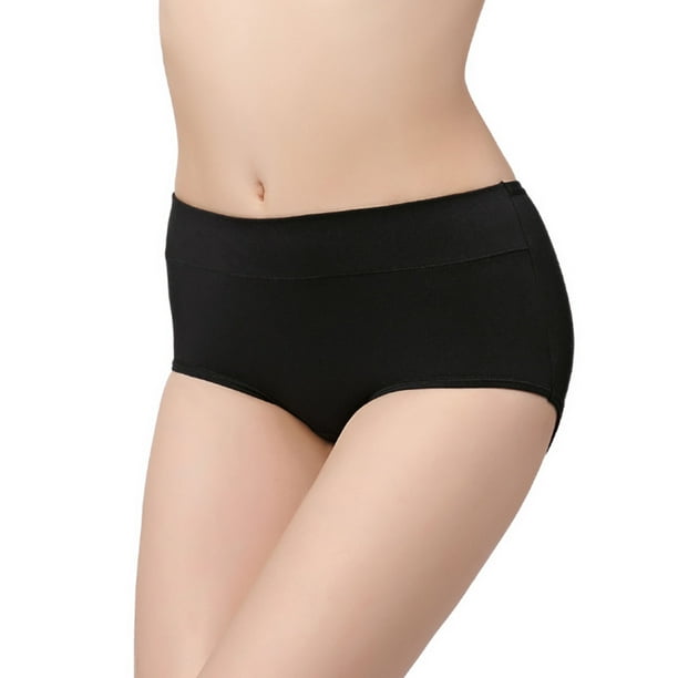 Panty Microfibra con Encaje Gibobby Ropa interior algodón talle para mujer Negro M
