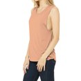 thumbnail image 4 of Mafoose Women's drapey fit Side seamed Flowy Scoop Muscle Tank Peach Medium, 4 of 5