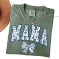 thumbnail image 5 of Mama Blue Ribbon T-Shirt – Cute Bow Chinoiserie Graphic Tee, Girly Aesthetic Mother’s Day Gift for Mom, 5 of 7