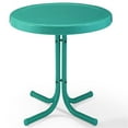 thumbnail image 1 of Afuera Living Table d'Appoint Moderne en Métal pour Patio, Fini Turquoise Lustré, 1 of 5