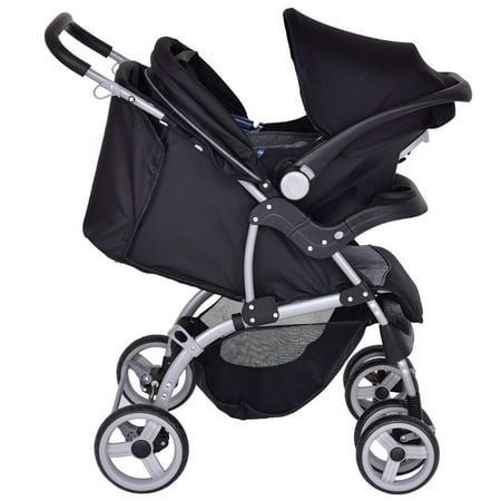 Gymax 3 in 1 Foldable Steel Travel System Baby Stroller (Best Pram For Travelling Abroad)