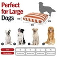 thumbnail image 4 of Burnt Orange Vertical Stripe Large Rectangle Pet Bed, 4 of 4