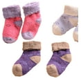 thumbnail image 6 of Lian LifeStyle 3 Pairs Children Wool Socks Hearts Girl 0Y-1Y Random Color, 6 of 11