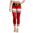 thumbnail image 7 of TTUHYWXI Women's Ugly Christmas Xmas Leggings Stretchy Funny Costume Tights High Waist Printed Yoga Pants Holiday Tights (Red, XL), 7 of 7