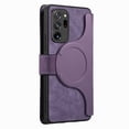 thumbnail image 2 of Feishell For Samsung Galaxy Note 20 Ultra Wallet [Support Magsafe Charger] Magnetic Detachable Flip Leather Phone Case with Card Slots[RFID Blocking], Zipper Bag, Kick-Stand, Purple, 2 of 13