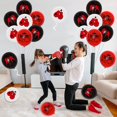 thumbnail image 2 of 40 Pieces 12 Inches Boxing Party Latex Balloons Red Black White, Boxing Match Decorations, Glove Boxer Printed Balloon for Boxing Sport Wrestle Fitness Theme Birthday Party Supplies, 2 of 7