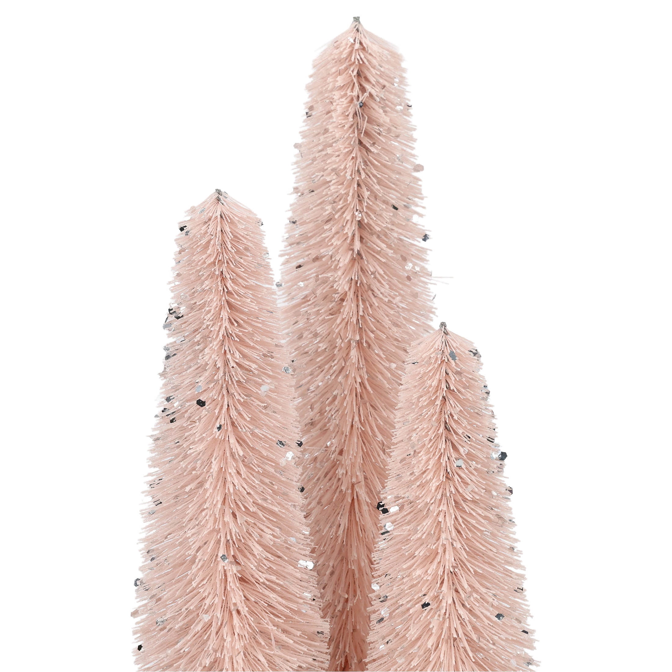 3-Piece Christmas Village Tree Set, Pink, by Holiday Time